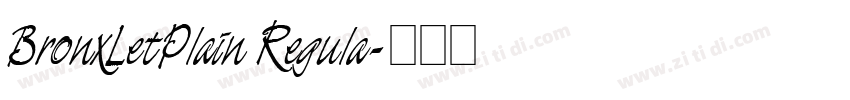 BronxLetPlain Regula字体转换